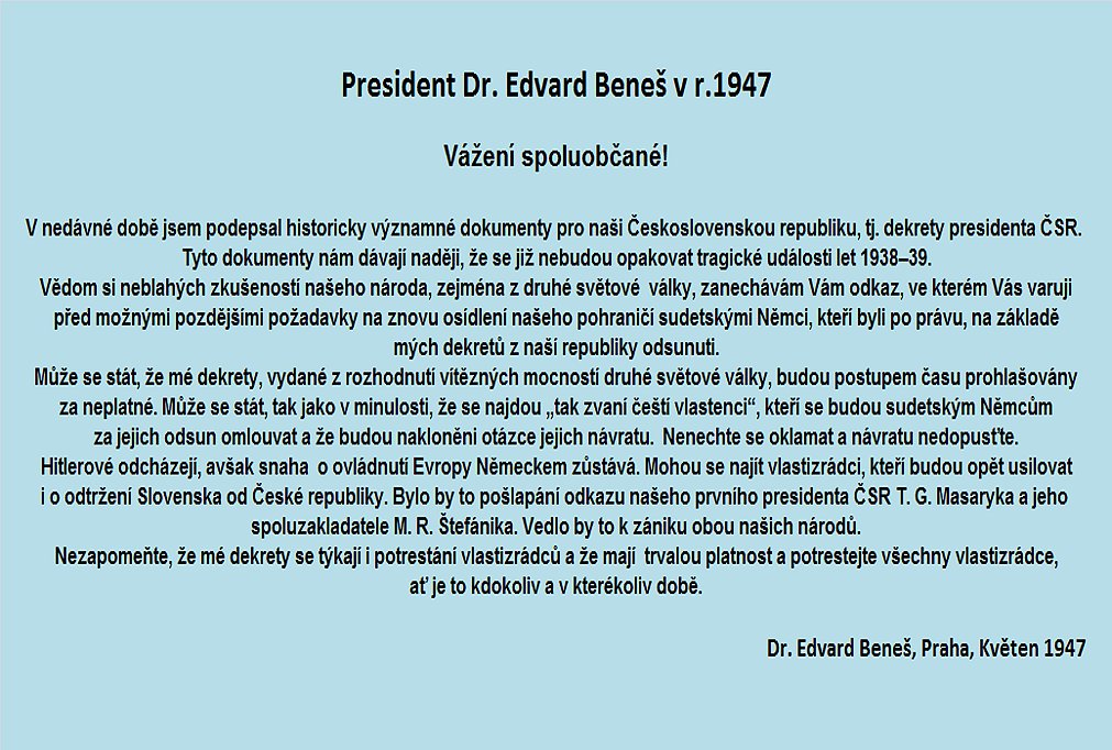 Prezident Benes 1947